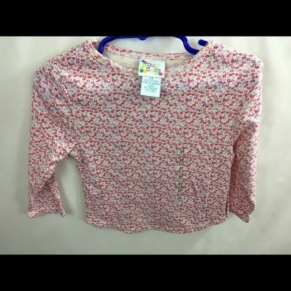 Gum Balls Girls 2T Flowered  tee shirt NWT - Picture 1 of 2